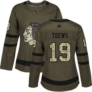 Damen Chicago Blackhawks Trikot Jonathan Toews 19 Camo Grün Authentic